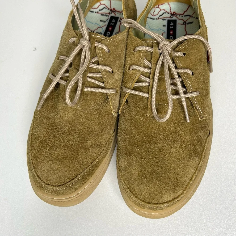 OLIBERTE Men’s Size EU 41 US 8 Anbesso Tan Leather Suede Oxfords Derby‎ Shoes.